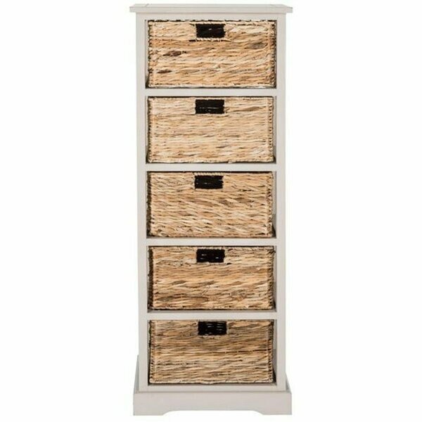 Vedette 5 Basket Storage Chest- Vintage Grey - 46.1 x 13.4 x 17.3 in., Safavieh, Mfr#: AMH5739D
